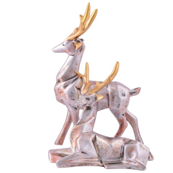 Resin Deer Head Showpiece Animal Figurine for Table Top Good Luck Vaastu Statue - Image 2