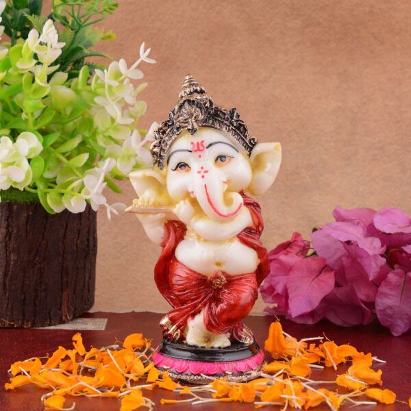 Ganesha Statue  Idol Shriganesh Bhagwan Murti / Home, Office Decor / Car Dashboard / Side Table Brass Ganpati / Lord Vinayaka Statue / God of Luck & Success Sculpture / Gift Items - Image 2