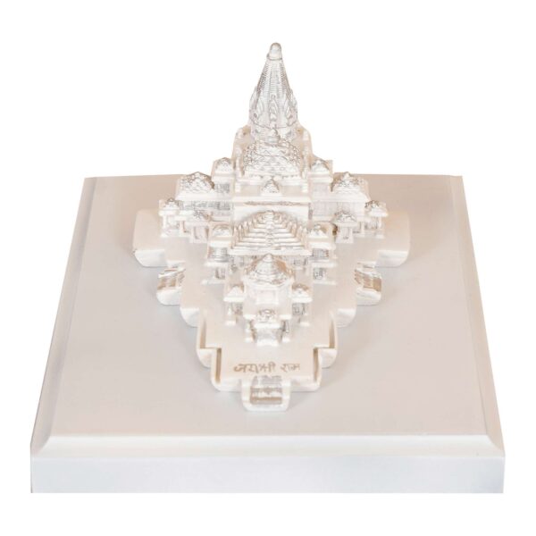 Resin Ram Mandir Ayodhya Model Authentic Design Ideal for Home Temple, Home Decor & Gifts (White)