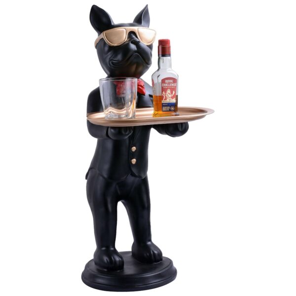 Cool Dog Showpiece with Plate for Home Dcor Item | Kitchen,Bedroom,Office,Dinning Table Decorative Item - Image 2